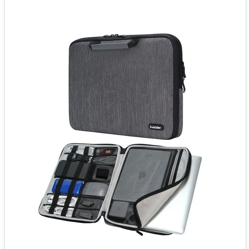 MacBook Air 13/Macbook PRO Protective Bag with Organizer-Dark GRAY